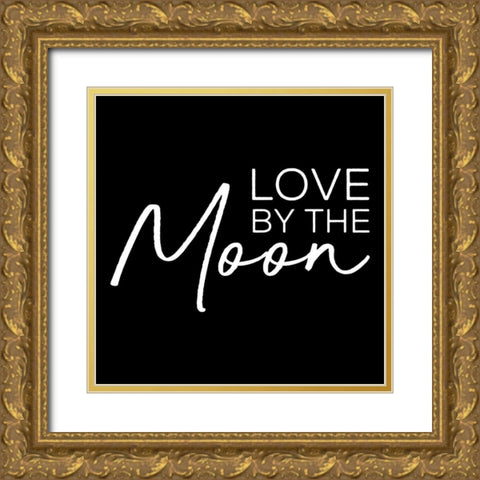 In Black And White Sentiment VI-Moon Gold Ornate Wood Framed Art Print with Double Matting by JC Designs