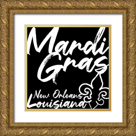 In Black And White Travel VIII-Louisiana Gold Ornate Wood Framed Art Print with Double Matting by JC Designs