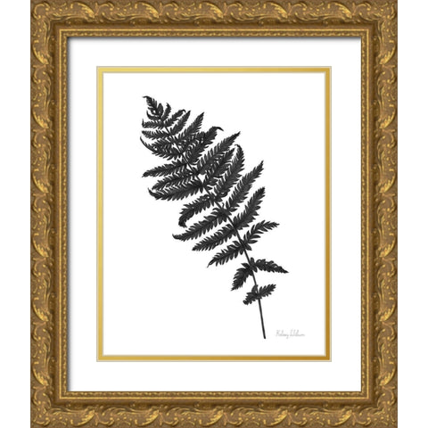 Neutral Fern black I Gold Ornate Wood Framed Art Print with Double Matting by Wilson, Kelsey