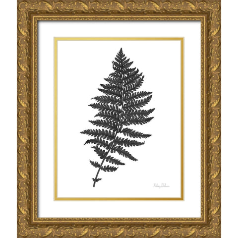 Neutral Fern black II Gold Ornate Wood Framed Art Print with Double Matting by Wilson, Kelsey