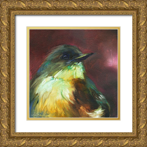 Field Birds I Gold Ornate Wood Framed Art Print with Double Matting by Smith, Kim