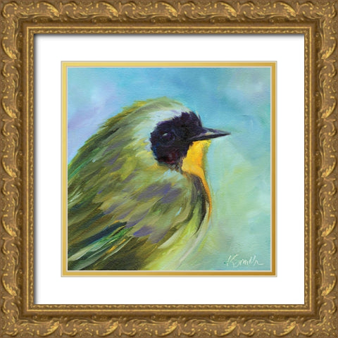 Field Birds VIII Gold Ornate Wood Framed Art Print with Double Matting by Smith, Kim