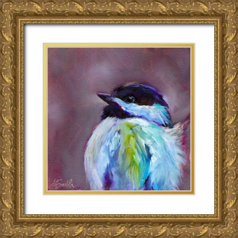 Field Birds X Gold Ornate Wood Framed Art Print with Double Matting by Smith, Kim