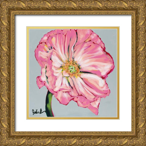 Fresh Poppy I Gold Ornate Wood Framed Art Print with Double Matting by Augustine, Jodi