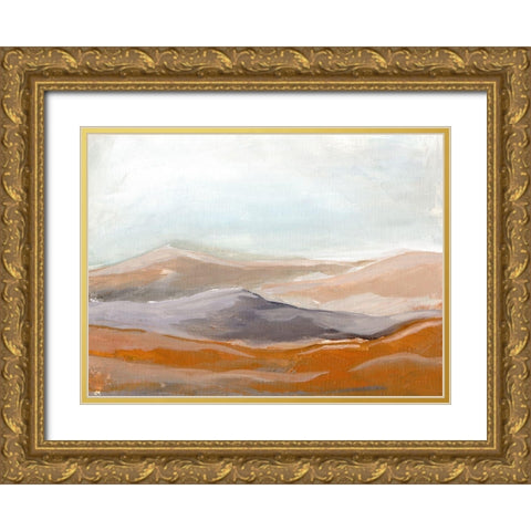 Orange Tinted Hillside Gold Ornate Wood Framed Art Print with Double Matting by Chapman, Marcy