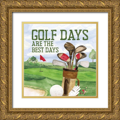 Golf Days II-Best Days Gold Ornate Wood Framed Art Print with Double Matting by Reed, Tara