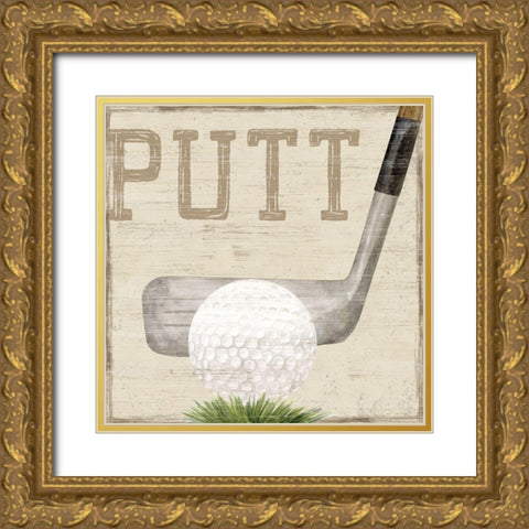Golf Days VI-Putt Gold Ornate Wood Framed Art Print with Double Matting by Reed, Tara
