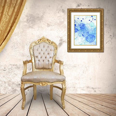 Bubble Splash II Gold Ornate Wood Framed Art Print with Double Matting by Wilson, Kelsey