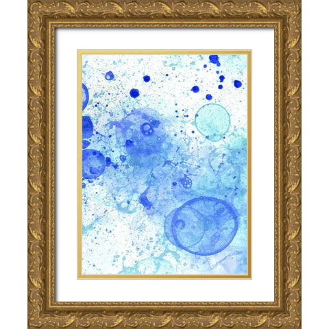 Bubble Splash II Gold Ornate Wood Framed Art Print with Double Matting by Wilson, Kelsey