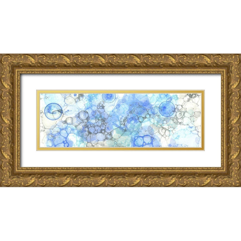 Bubblescape panel I Gold Ornate Wood Framed Art Print with Double Matting by Wilson, Kelsey