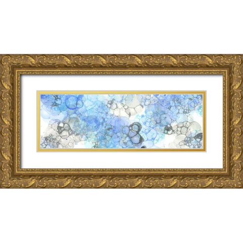 Bubblescape panel II Gold Ornate Wood Framed Art Print with Double Matting by Wilson, Kelsey
