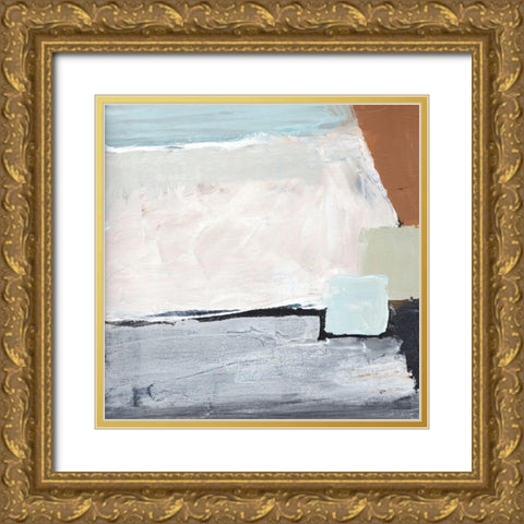 Blocks and Circles abstract IV Gold Ornate Wood Framed Art Print with Double Matting by Chapman, Marcy