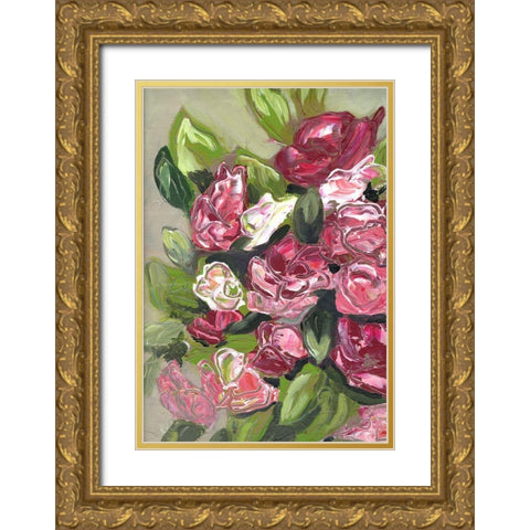 Prettiest Bunch of Flowers portrait I Gold Ornate Wood Framed Art Print with Double Matting by Chapman, Marcy