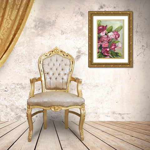 Prettiest Bunch of Flowers portrait II Gold Ornate Wood Framed Art Print with Double Matting by Chapman, Marcy