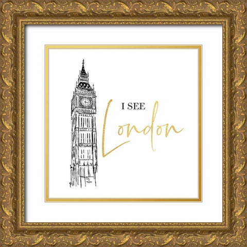 Bath Art V-I See London Gold Ornate Wood Framed Art Print with Double Matting by Reed, Tara