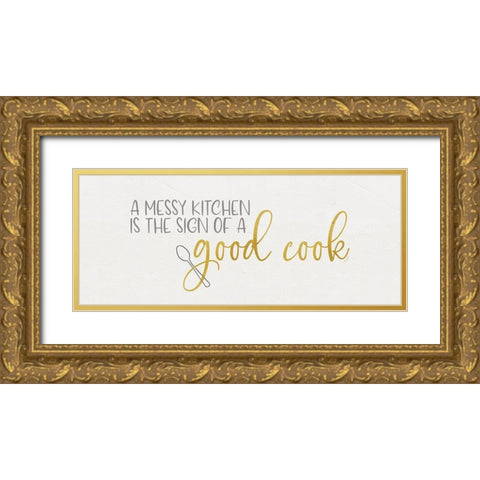 Kitchen Art panel IV-Good Cook Gold Ornate Wood Framed Art Print with Double Matting by Reed, Tara