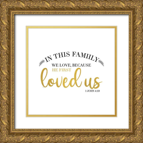 Religious Art III-First Loved Gold Ornate Wood Framed Art Print with Double Matting by Reed, Tara
