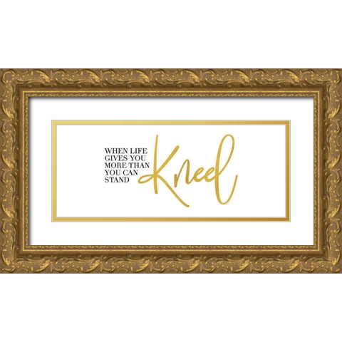 Religious Art panel IV-Kneel Gold Ornate Wood Framed Art Print with Double Matting by Reed, Tara