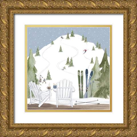 Winter Mountain Getaway XI Gold Ornate Wood Framed Art Print with Double Matting by Tara Reed