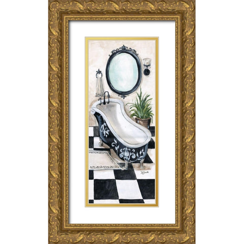 Studio Bath I Gold Ornate Wood Framed Art Print with Double Matting by Tre Sorelle Studios