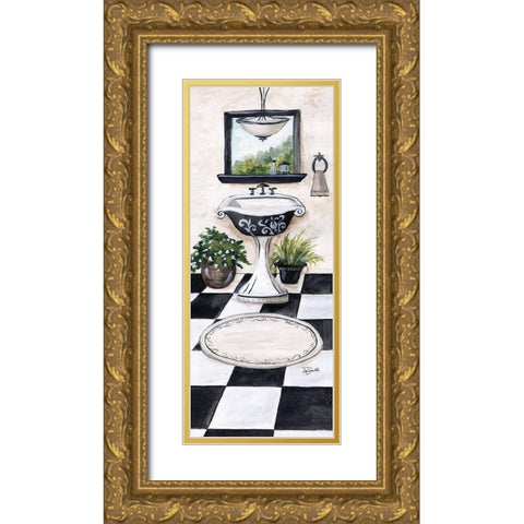 Studio Bath II Gold Ornate Wood Framed Art Print with Double Matting by Tre Sorelle Studios