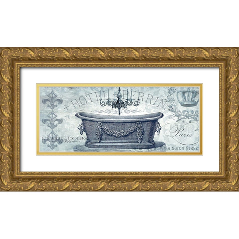 Paris Tub I Gold Ornate Wood Framed Art Print with Double Matting by Tre Sorelle Studios