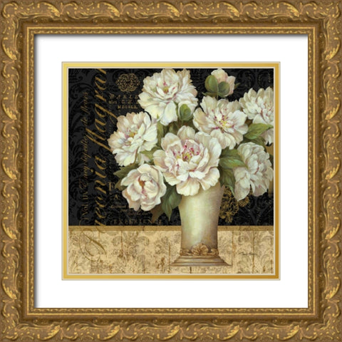 Antique Floral Still Life II Gold Ornate Wood Framed Art Print with Double Matting by Gladding, Pamela