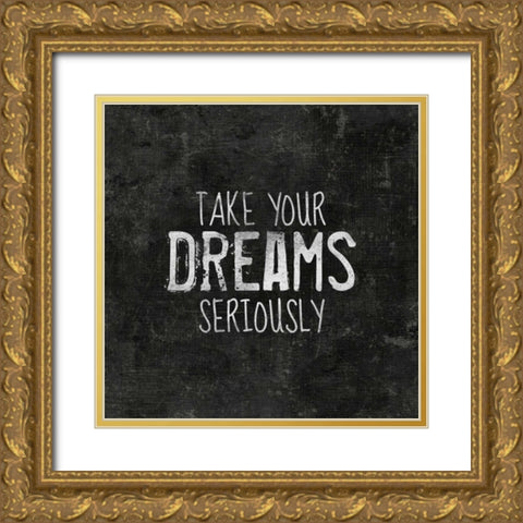 Dreams I Gold Ornate Wood Framed Art Print with Double Matting by Iron Orchid Designs