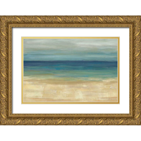 Navy Blue Horizons Gold Ornate Wood Framed Art Print with Double Matting by Coulter, Cynthia