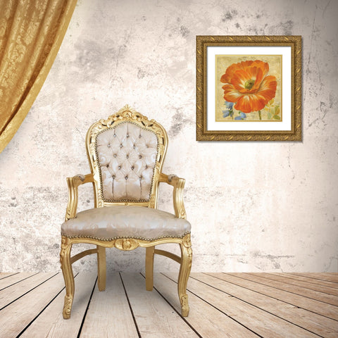 Primavera II Gold Ornate Wood Framed Art Print with Double Matting by Gladding, Pamela