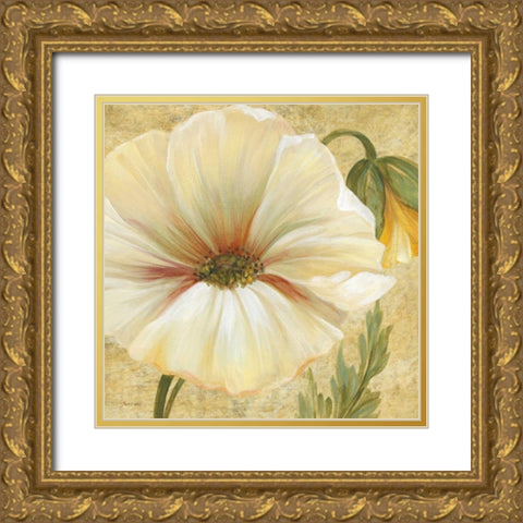 Primavera III Gold Ornate Wood Framed Art Print with Double Matting by Gladding, Pamela