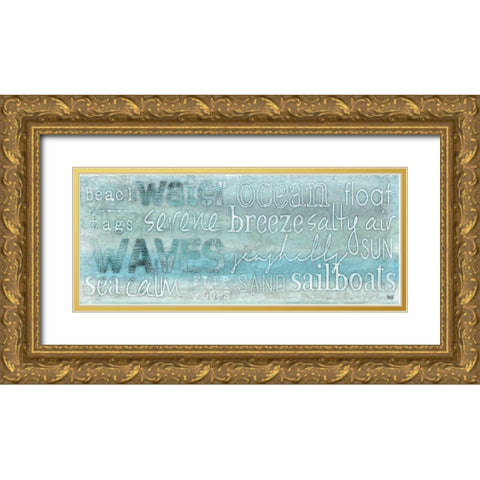 Seascape Sentiment II Gold Ornate Wood Framed Art Print with Double Matting by h.artworks