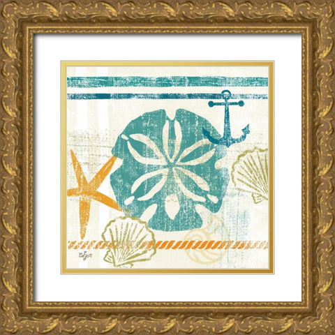 Nautical Brights II Gold Ornate Wood Framed Art Print with Double Matting by Lyon, Rebecca