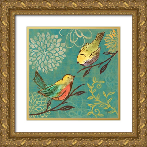 Elegant Chickadee I Gold Ornate Wood Framed Art Print with Double Matting by Lyon, Rebecca