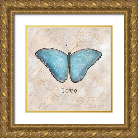 Butterfly Expressions II Gold Ornate Wood Framed Art Print with Double Matting by Dundon, Caitlin