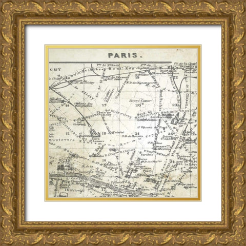All About Paris IV Gold Ornate Wood Framed Art Print with Double Matting by Tre Sorelle Studios