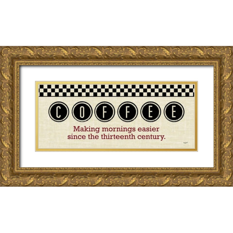 Checkered Kitchen Sign I Gold Ornate Wood Framed Art Print with Double Matting by Reed, Tara