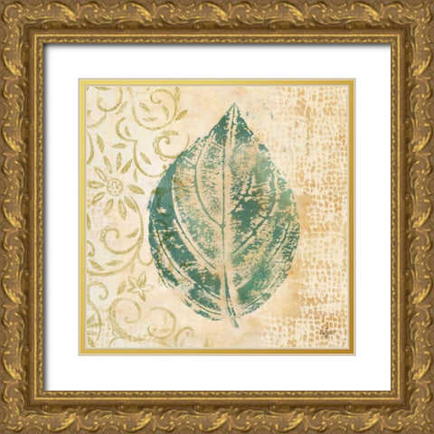 Leaf  Scroll I  Gold Ornate Wood Framed Art Print with Double Matting by Lyon, Rebecca