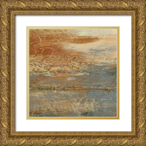Siena Abstract III  Gold Ornate Wood Framed Art Print with Double Matting by Studio Nova