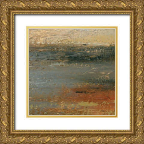 Siena Abstract IV  Gold Ornate Wood Framed Art Print with Double Matting by Studio Nova