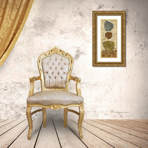 Golden Autumn Panel I  Gold Ornate Wood Framed Art Print with Double Matting by Studio Nova