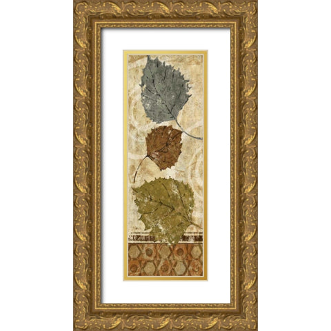 Golden Autumn Panel I  Gold Ornate Wood Framed Art Print with Double Matting by Studio Nova