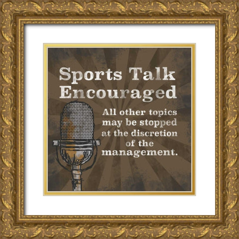 Sports Talk I  Gold Ornate Wood Framed Art Print with Double Matting by Reed, Tara
