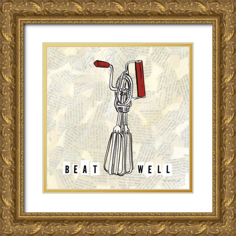 Kitchen Utensils V  Gold Ornate Wood Framed Art Print with Double Matting by Dundon, Caitlin