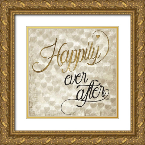 Love Life IV Gold Ornate Wood Framed Art Print with Double Matting by Hartworks