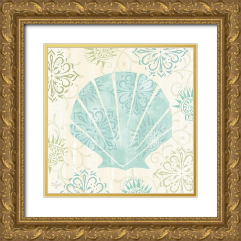 Coastal Whimsy VII Gold Ornate Wood Framed Art Print with Double Matting by Lyon, Rebecca