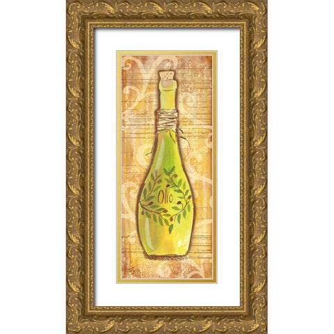 Gourmet Olive Oil I Gold Ornate Wood Framed Art Print with Double Matting by Lyon, Rebecca