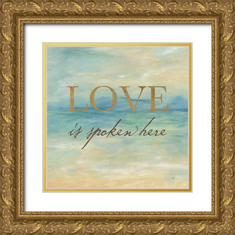 Ocean Reflections Sentiments I Gold Ornate Wood Framed Art Print with Double Matting by Coulter, Cynthia