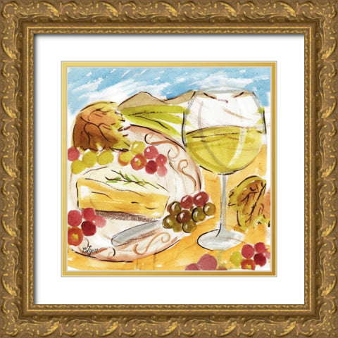 Tuscan Watercolor II Gold Ornate Wood Framed Art Print with Double Matting by Lyon, Rebecca