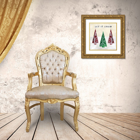 Winter Sentiments III Gold Ornate Wood Framed Art Print with Double Matting by Dundon, Caitlin